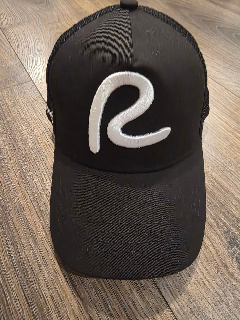 Brand New Unworn Rewired R Logo Trucker Hat Black Mesh Snapback Love Island OSFM
